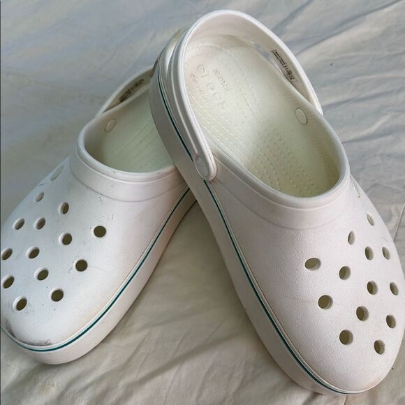 Crocs White Platform Size 9 Women’s 7 Men’s - Picture 2 of 10